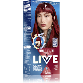 Schwarzkopf Live Ultra Brights semi-permanentná farba na vlasy 026 Tmavá červená 50ml