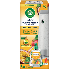 Air Wick Active Fresh elektrický difuzér Marakuja & Mango komplet, 1 + 228 ml