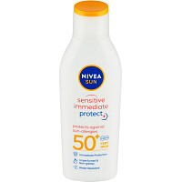 Nivea Sun Sensitive Immediate Protect mlieko na opaľovanie OF50+, 200 ml