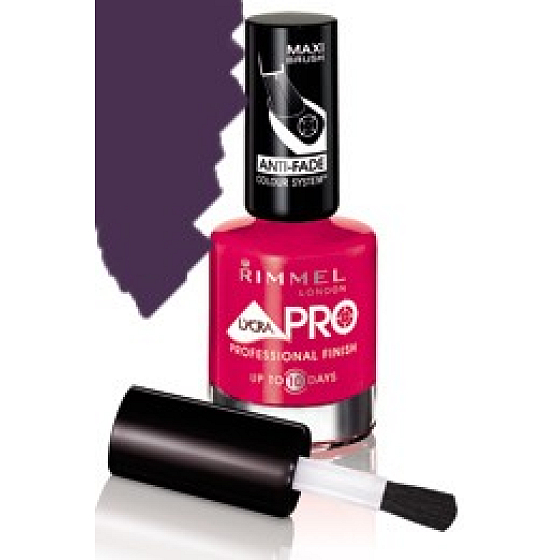 Rimmel London Lycra Pro lak na nechty 406 Purple Addict dlhotrvajúcim 12 ml
