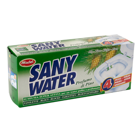 SanyWater Pine Wc blok s vôňou borovice 4 x 33 g