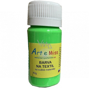 Art e Miss Farba na svetlé textílie 84 Neónová zelená 40 g