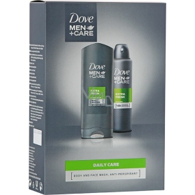 Dove Men + Care FM Extra Fresh sprchový gel 250 ml + dezodorant sprej pre mužov 150 ml, kozmetická sada