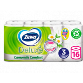 Zewa Deluxe Aqua Tube Camomile Comfort parfumovaný 3 vrstvový 150 útržkov 16 kusov, rolička, ktorú môžete spláchnuť