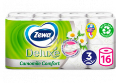 Zewa Deluxe Aqua Tube Camomile Comfort parfumovaný 3 vrstvový 150 útržkov 16 kusov, rolička, ktorú môžete spláchnuť