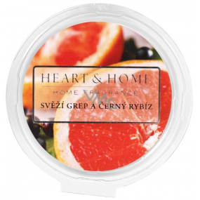 Heart & Home Svieža grep a čierne ríbezle Sójový prírodný voňavý vosk 27 g