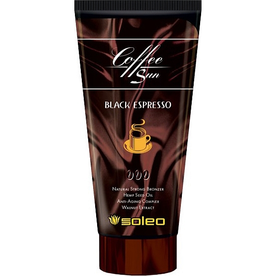 Soleo Coffee Sun Black Espresso Natural Strong Bronzer krém do solária tuba 150 ml
