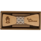 Bohemia Gifts Drevený motýlik Gentleman 12,5 cm