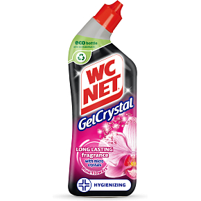 WC NET Gel Crystal Růžový Květ WC gel, 750 ml