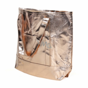 Albi Eko kabelka vyrobená z pratelného papiera laminácia - zlatá 30 cm x 38 cm x 10,5 cm