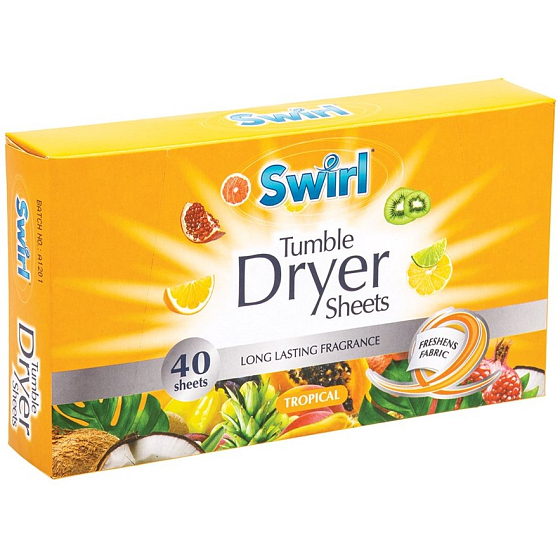 Swirl Tropical voňavé obrúsky do sušičky 40 kusov