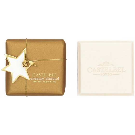 Castelbel Creamy Almond - Mandle vianočné toaletné mydlo s rolničkou 150 g