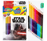 Colorino Pastelky trojhranné Star Wars obojstranné 24 farieb