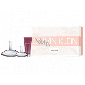 Calvin Klein Euphoria parfumovaná voda pre ženy 100 ml + parfumovaná voda 30 ml + telové mlieko 100 ml, darčeková sada pre ženy