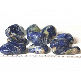 Sodalit Tromlovaný prírodný kameň 40 - 100 g, 1 kus, komunikácia s kameňom
