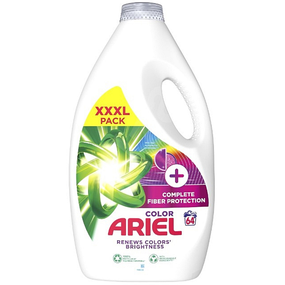 Ariel + Fiber Protection Color tekutý gél na farebnú bielizeň 64 dávok 3,2 l