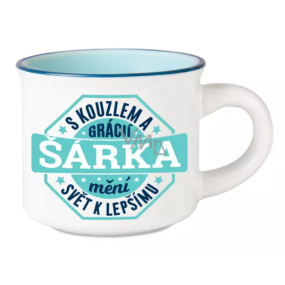 Albi Espresso šálka Šárka - Meníme svet k lepšiemu so šarmom a pôvabom 45 ml
