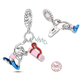 Charm Striebro 925 Jóga, prívesok na náramok šport