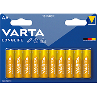Varta Longlife AA alkalické batérie, 10 ks