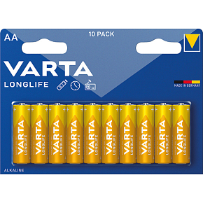 Varta Longlife AA alkalické batérie, 10 ks