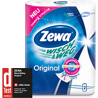Zewa Wisch & Weg Original 2vrstvové papierové utierky, 2 × 45 útržkov