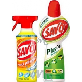 Savo Proti plesniam kúpeľňa 500 ml + Savo Plus Gel Eucalyptus 750 ml