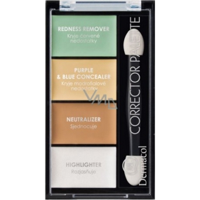 Dermacol Corrector Palette 4-farebná paleta korektorov a rozjasňovače 9 g