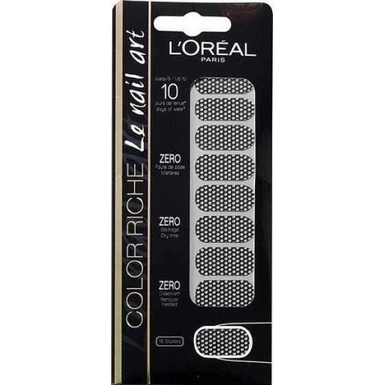 Loreal Paris Color Riche Le Nail Art samolepky na nechty 015 Oh My DIAMS 18 kusov