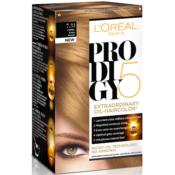 Loreal Paris Prodigy 5 farba na vlasy 7.31 blond béžová