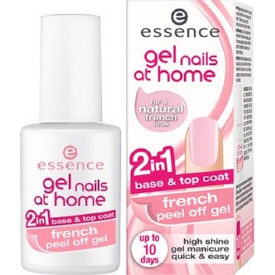 Essence Gél Nails At Home French Peel Off Gél 2v1 zlupovaciu gélový podklad & krycí lak french 7 ml