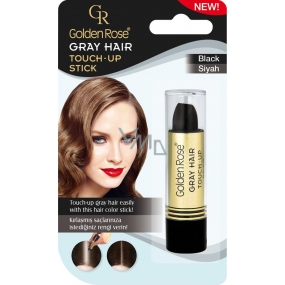 Golden Rose Gray Hair Touch-Up Stick farbiaci korektor na odrastené a šedivé vlasy 01 Black 5,2 g