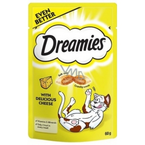 Dreamies Cat so syrom doplnkové krmivo pre mačky 60 g