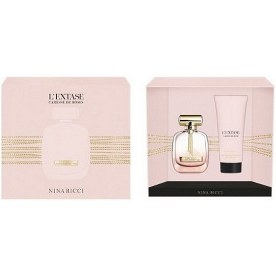 Nina Ricci L Extase Caresse de Roses Eau de Parfum Legere toaletná voda pre ženy 50 ml + telové mlieko 100 ml, darčeková sada