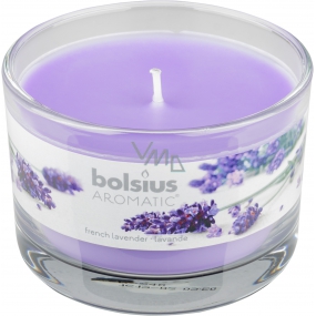 Bolsius Aromatic French Lavender - Francúzska Levanduľa vonná sviečka v skle 90 x 65 mm 247 g doba horenia cca 30 hodín