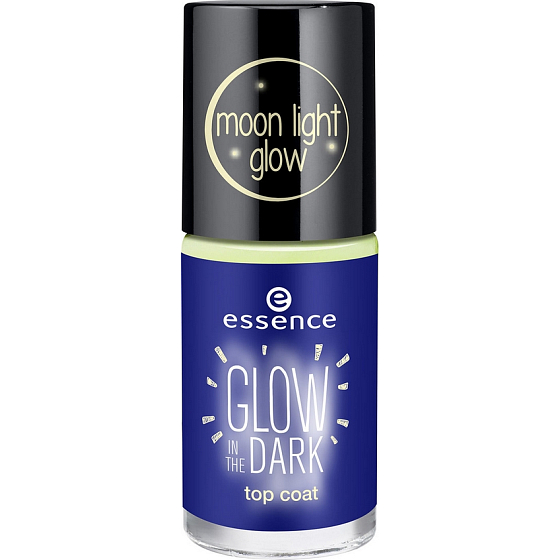 Essence Glow In The Dark Top Coat krycí lak na nechty 36 Girl on the Moon 8 ml
