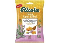 Ricola Honig Alpen Salbei Medovo - Šalviové švajčiarske bylinné cukríky bez cukru s vitamínom C z 13 bylín, upokojuje krk 75 g