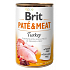 Brit Paté & Meat Krůta a kurča čisté masové paté kompletné krmivo pre psov 400 g