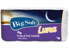 Big Soft Luna Toaletný papier biely 160 kusov 3 vrstvový 8 kusov