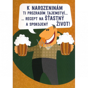 Albi Hracia obálka narodeninové prianie Recept na šťastný život To pivečko české Ilona Koblihová 14,8 x 21 cm