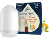 Glade Aromatherapy Cool Mist Difuzér Pure Happiness Orange + Neroli Difuzér s led podsvietením, farba biela, 1 + 17,4 ml