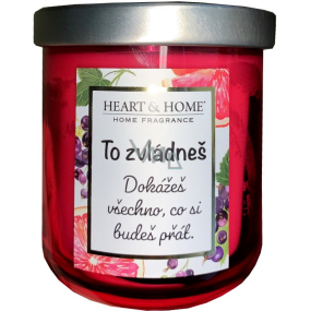 Heart & Home Svieža sójová sviečka s nápisom You can do it 110 g
