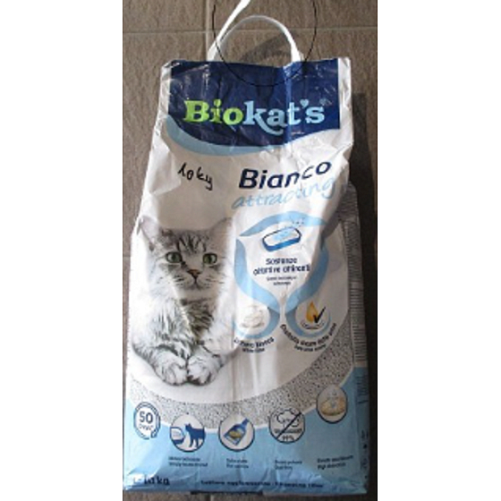 Biokats Bianco Classic Cat Litter white 10 kg poškodené balenie