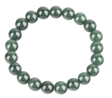Jadeit Barmský zelený náramok elastický prírodný kameň, 9 mm / 16 - 17cm, láska šťastie