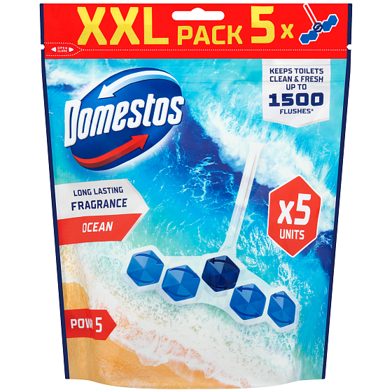 Domestos Power 5 Ocean WC tuhý blok 5 x 50 g