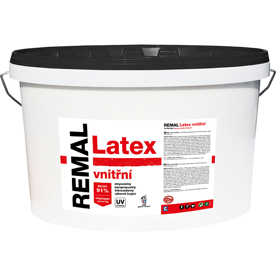 REMAL V2064 latex vnútorný, biely, 15 kg
