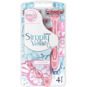 Gillette Venus Simply 3 britva jednorazové holiace strojčeky 4 kusy pre ženy