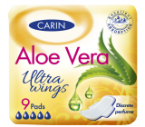 Carin Ultra Wings Aloe Vera intímne vložky s krídelkami 9 kusov