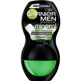 Garnier Men Mineral Invisible guličkový dezodorant roll-on pre mužov 50 ml