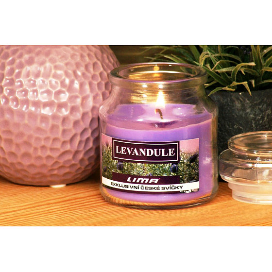 Lima Aroma Dreams Levanduľa aromatická sviečka pohárik s viečkom 120 g