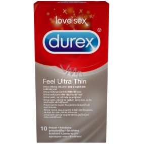 Durex Feel Ultra Thin ultra tenký kondóm nominálna šírka: 52 mm 10 kusov